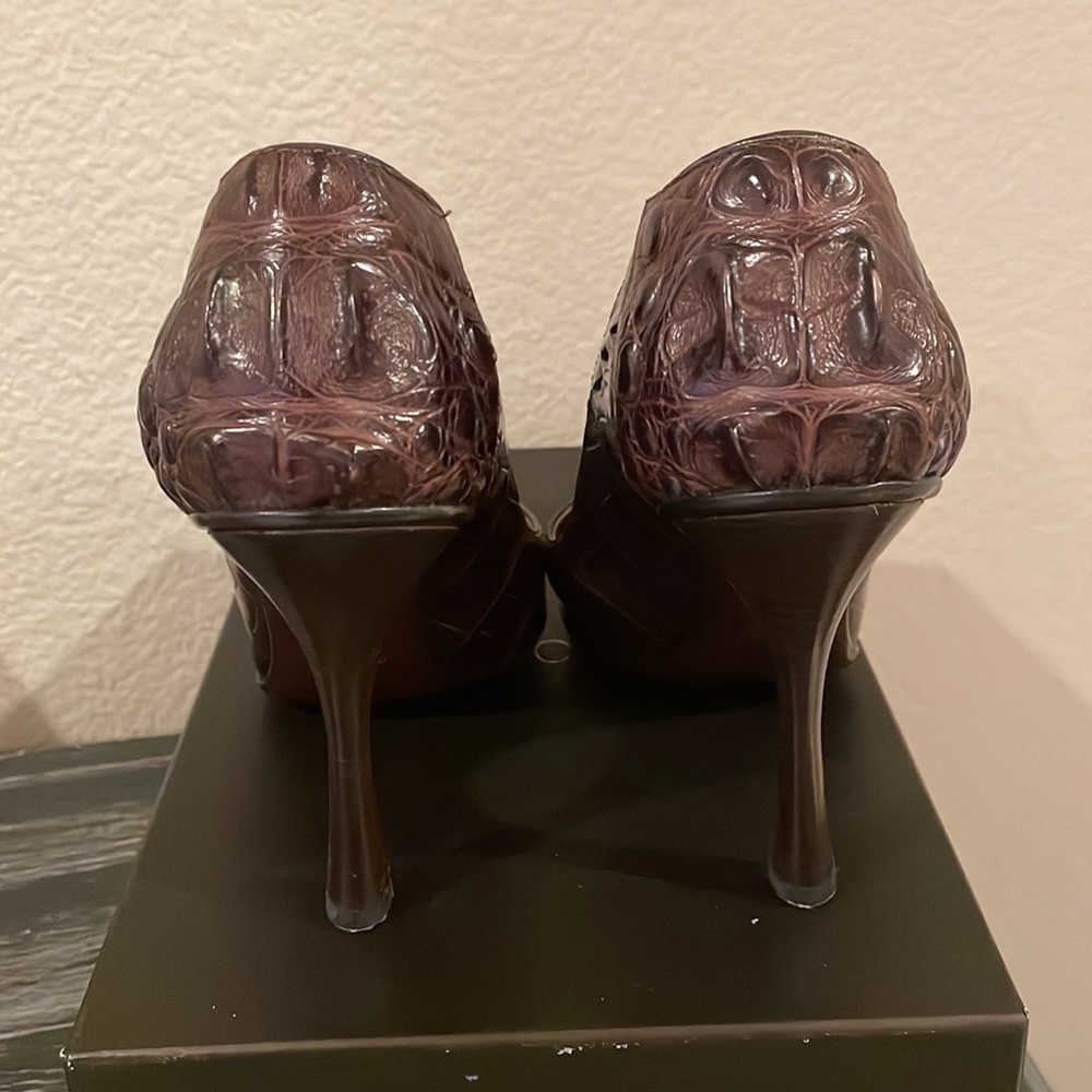 TOM FORD GUCCI CROC 🐊 hornback pump NWB 7.5 or 7 - Picture 5 of 16